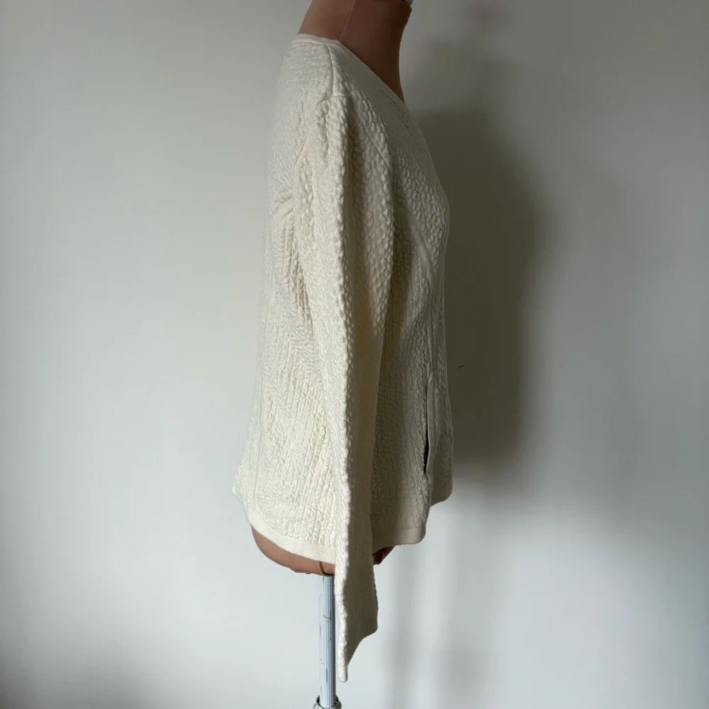 Anthropologie Angel Of The North Textured Vero Knit Asymmetric Zip Moto Jacket M